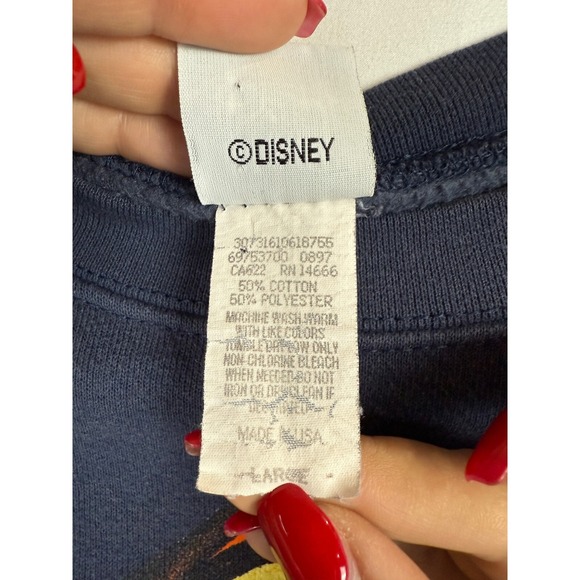 Disney Tigger Crewneck Sweatshirt Vintage 90s Cartoon‎ Character Large - Picture 5 of 5